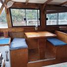 Sea Owl 40 foot timber Gentlemans Cruiser white over Blue hull Australia (11).jpg
