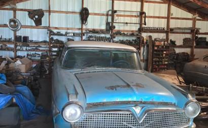 Blue and white Hudson Hollywood Hardtop Coupe 1957 barn find unrestored (1).jpg